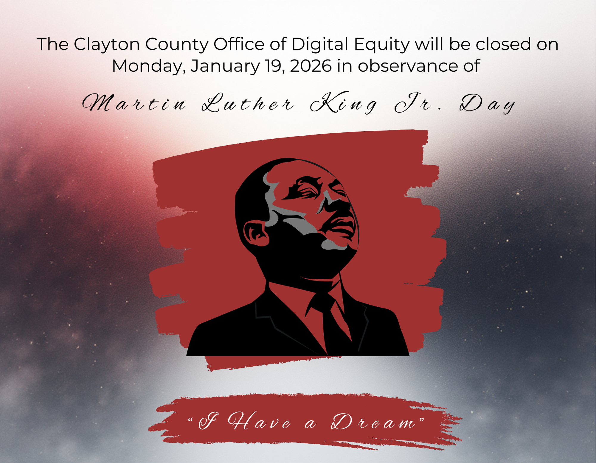 2026 martin luther king jr day holiday office closure notice