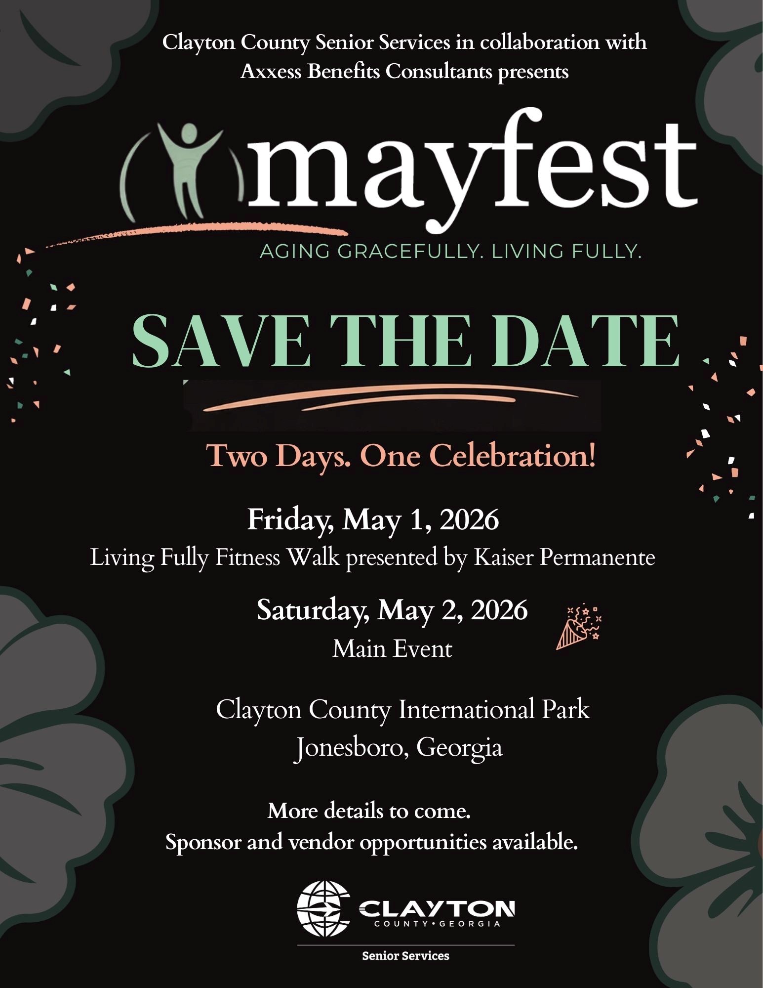 save the date flyer for mayfest 2026